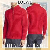 【24SS NEW】LOEWE_man / リブウール クォータージップ セーター