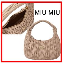 ☆【MIU MIU】☆ワンダー マテラッセレザー ホーボーバッグ☆