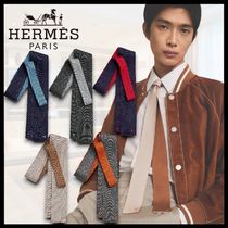 【お洒落♪】HERMES《Maille 2 Temps》シルクニット ネクタイ