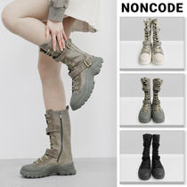 【NONCODE】Ned Buckle Suede Middle Boots