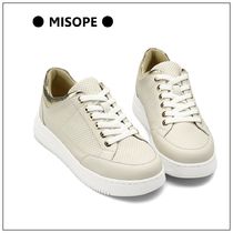 ● MISOPE ●足が楽な3cm GOLD DECO スニーカーBEIGE