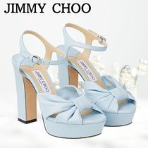 Jimmy Choo*華やかさを演出*Ice Blue プラットフォームサンダル