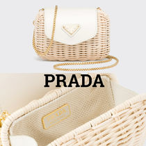 日本未入荷*PRADA*ストラップ付 ウーブン カゴ ショルダーバッグ