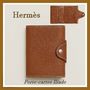 HERMES 折りたたみ財布 【Hermes】上質本革☆カードケース イリアード Iliade ミニ財布