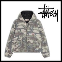 ★送料・関税込★STUSSY★WORK JACKET CAMO CANVAS NEEDLEPUNCH