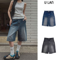 【U LAN】Philip Brush Washing Bermuda Denim Pants