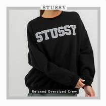 【STUSSY】Relaxed Oversized Crew -Black- ロゴ スウェット