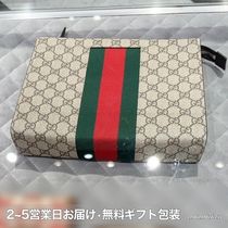 GUCCI【国内発】■GGスプリーム ウェブバンド クラッチバック