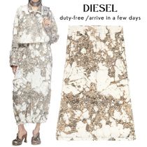 【DIESEL】 Long skirt with destroyed camo layer O-Hockys