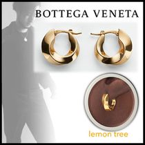 【BOTTEGA VENETA】ツイスト フープピアス イエローゴールド