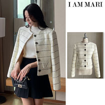 【I AM MARI】24SS★ Selen Buckle Striped Short Jacket