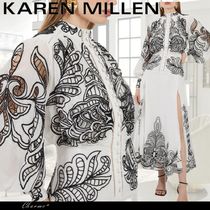 KAREN MILLEN ロング丈 ワンピース 刺繍 ドレス 長袖 マキシ