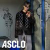 ASCLO カーディガン ASCLO Argyle Punching Collar Cardigan (4color)