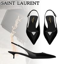 SAINT LAURENT*お目が高い*ラインストーン レザースリングバック