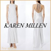 KAREN MILLEN◆Diamante ホルターネック マキシドレス 送料込