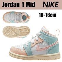 海外限定★ベビー ジョーダン Nike Jordan 1 Mid SE 白/ピンク