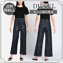 【DIESEL】花柄レース ワイドレッグ ジーンズ【送料関税込】