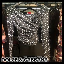 Dolce & Gabbana ドット柄 Vネック トップス