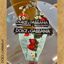 DOLCE&GABBANA ロゴ入りゴムバンド いちごプリント ビキニ 水着