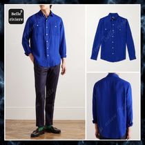 24SS new/Ralph Lauren リネン＆シルク混シャツ Shirt Blue