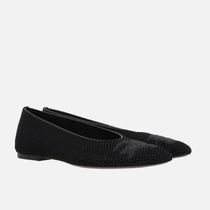 BURBERRY EQUESTRIAN KNIGHT EMBROIDERED MESH BALLERINAS