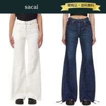 【関税・送料込】sacai ハイウエストベルト付きフレアジーンズ