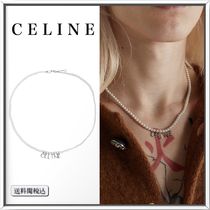 CELINE シルバートーン フェイクパール ネックレス 人気