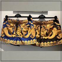 【Versace】スイムウェア バロック柄 水着 ショート丈 ゴールド