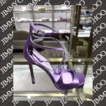 目立つ足元★Jimmy Choo AZIA 110 アンクルストラップ WISTERIA