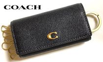 安心国内 即発 COACH XGRAIN LEATHER 6連 キーケース BLACK