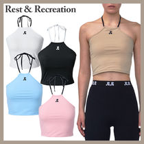 【Rest & Recreation】RR HALTER NECK CROP TOP☆韓国☆24SS☆