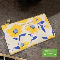 【kate spade】華やかSunshine Floral♪ Morgan  スリム折財布★