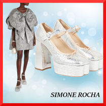 SIMONE ROCHA☆関税込☆メタリック プラットフォームパンプス