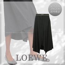 送料込/関税込■LOEWE■アシンメトリーウールミディスカート