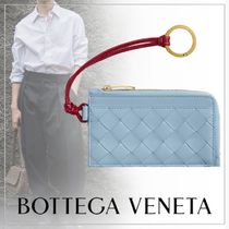 BOTTEGA VENETA◆レザー L字ジップ カードケース キーリング付き