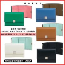 最新作＊日本限定【MARNI】PRISMA メタルプレート/三つ折り財布