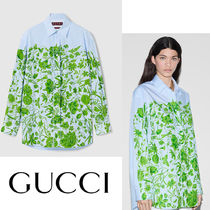 24AW GUCCI GUCCI フラワー プリント コットン シャツ