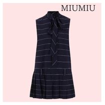 関税込★VIP価格【MIUMIU】ストライプジャージー ドレス