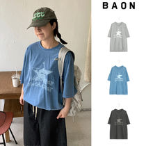 【BAON】[unisex] Tsukuta Star Pigment Over Short Sleeve Tee