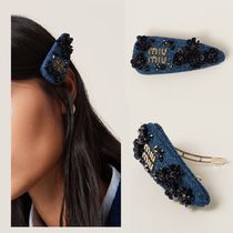 【MiuMiu】デニムヘアクリップ Denim hair clip