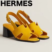 《上品な足元に》HERMES サンダル エルベ 60 ヒール ストラップ