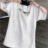 Tシャツ・カットソー メンズデザインTシャツ グリッター メタルロゴ 韓国系 2色 g3111(16)