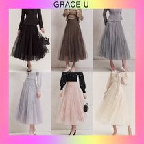 【Grace U】 Etoile Banding Sha Skirt  (XS,S,M,L)