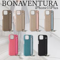 ■BONAVENTURA■iPhone15Plus ハンドル付き バックカバーケース