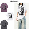 Odd Studio Tシャツ・カットソー 24SS★ODD STUDIO★Kitchee Cat Graphic Oversized Fit T-Shirt