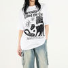 Odd Studio Tシャツ・カットソー 24SS★ODD STUDIO★Kitchee Cat Graphic Oversized Fit T-Shirt(2)