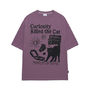 Odd Studio Tシャツ・カットソー 24SS★ODD STUDIO★Kitchee Cat Graphic Oversized Fit T-Shirt(19)