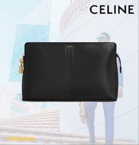 CELINE シャイニーカーフスキン トイレタリー ポーチ