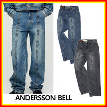 [ANDERSSON BELL]WAVE WIDE LEG JEANS apa682m/追跡付