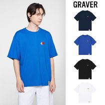 【GRAVER】24SS★ Flower Heart Half Smile Short Sleeve Tee